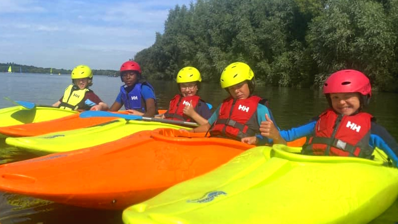 Scouts kayaking