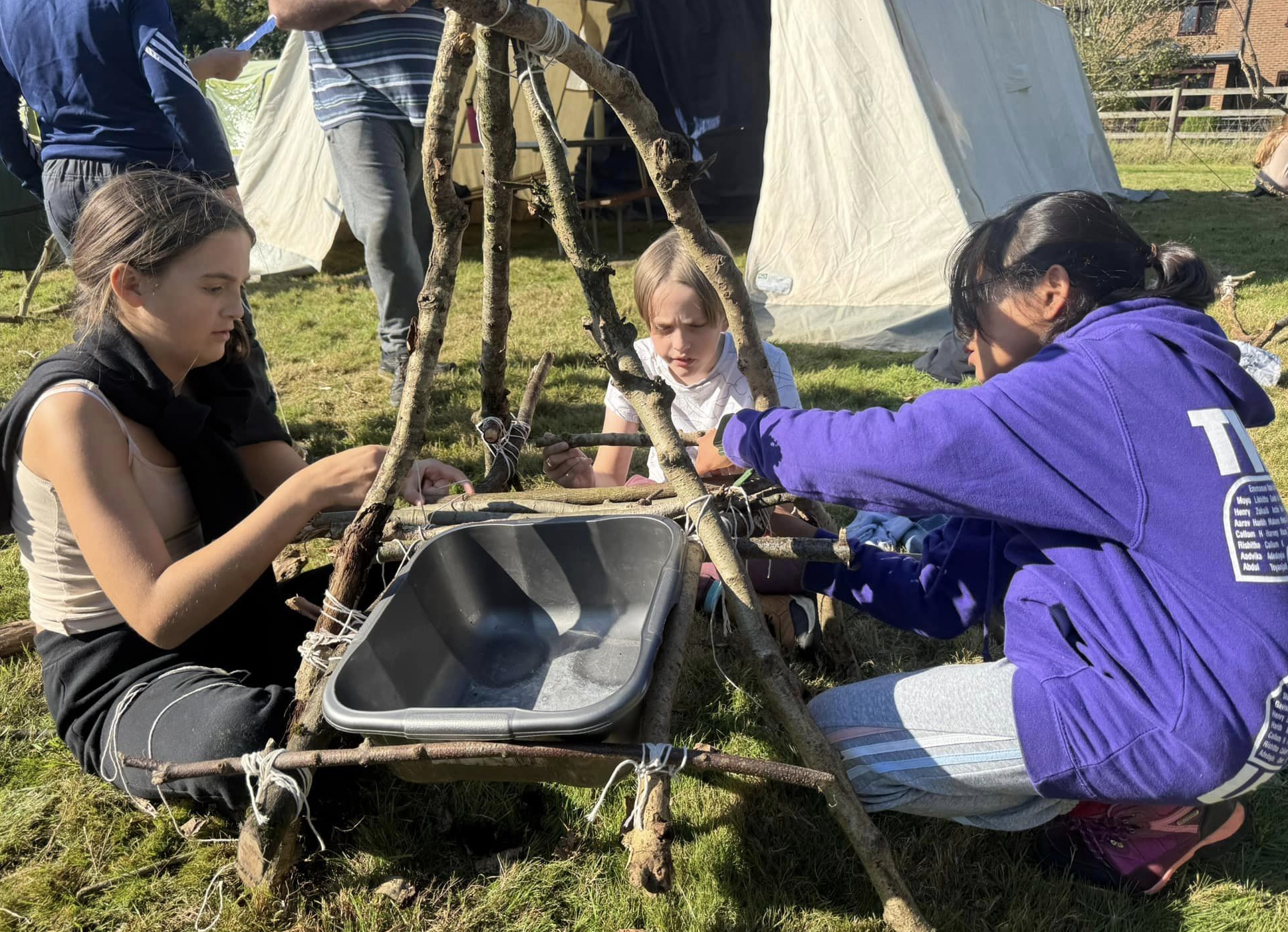 Scouts making Camp Gadgets