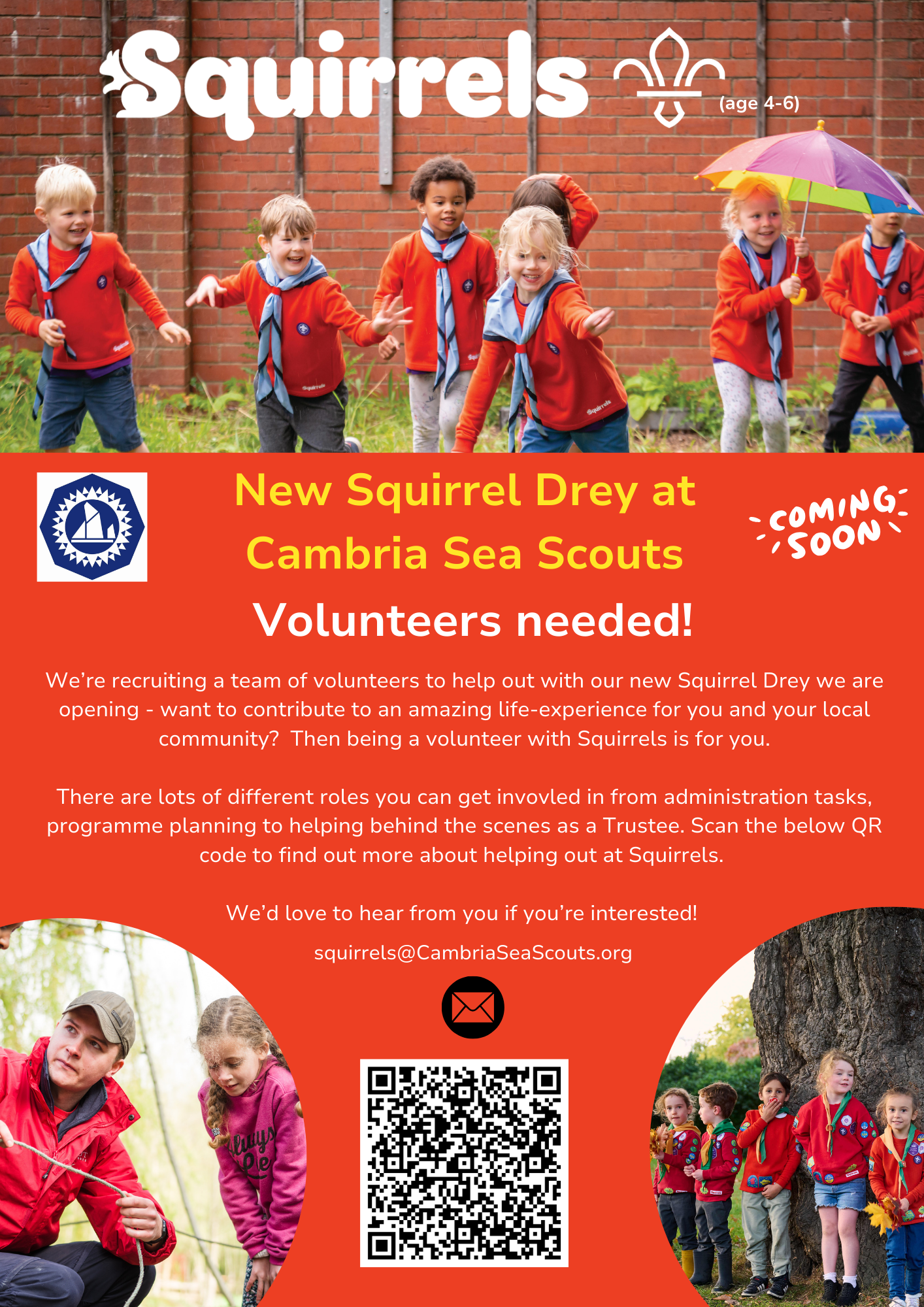 Squirrels Volunteer Recruitment poster